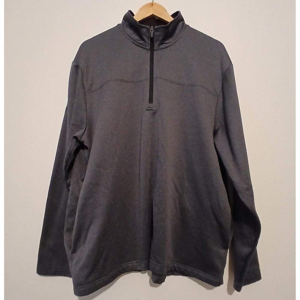 Callaway Mens Large‎ Gray Quarter Zip Pullover Textured Golf Jacket Long Sleeve